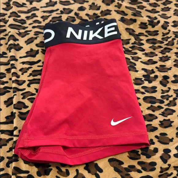 Nike Women's Red Athletic Shorts - Picture 3 of 3